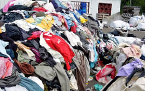 a pile of waste clothing