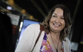 Labour's Jan Tinetti arrives at Wellington Airport on 16 October 2023 following the election at the weekend.