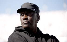 LAS VEGAS, NEVADA - OCTOBER 14: Michael Jordan, NBA Hall of Famer and co-owner of 23XI Racing looks on during qualifying for the NASCAR Cup Series South Point 400 at Las Vegas Motor Speedway on October 14, 2023 in Las Vegas, Nevada.   Sean Gardner/Getty Images/AFP (Photo by Sean Gardner / GETTY IMAGES NORTH AMERICA / Getty Images via AFP)
