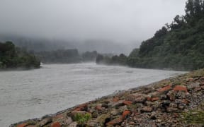 Mist and clouds hover over the area on the road to Franz Josef glacier as the region prepares for heavy rain on 19 January, 2024.