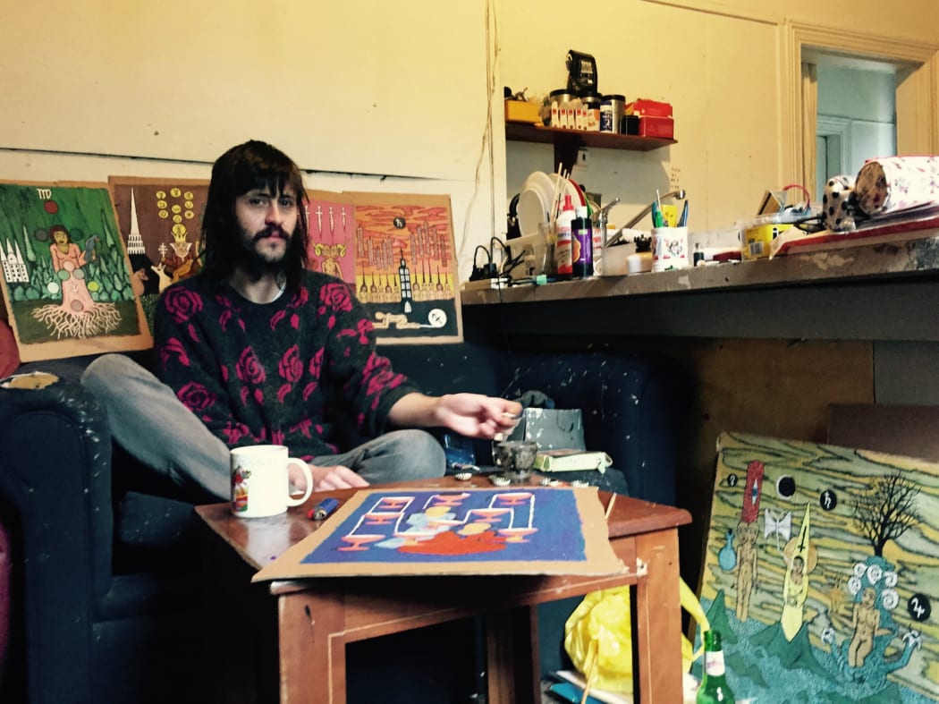 Casey Latimer of GPOGP with his tarot works