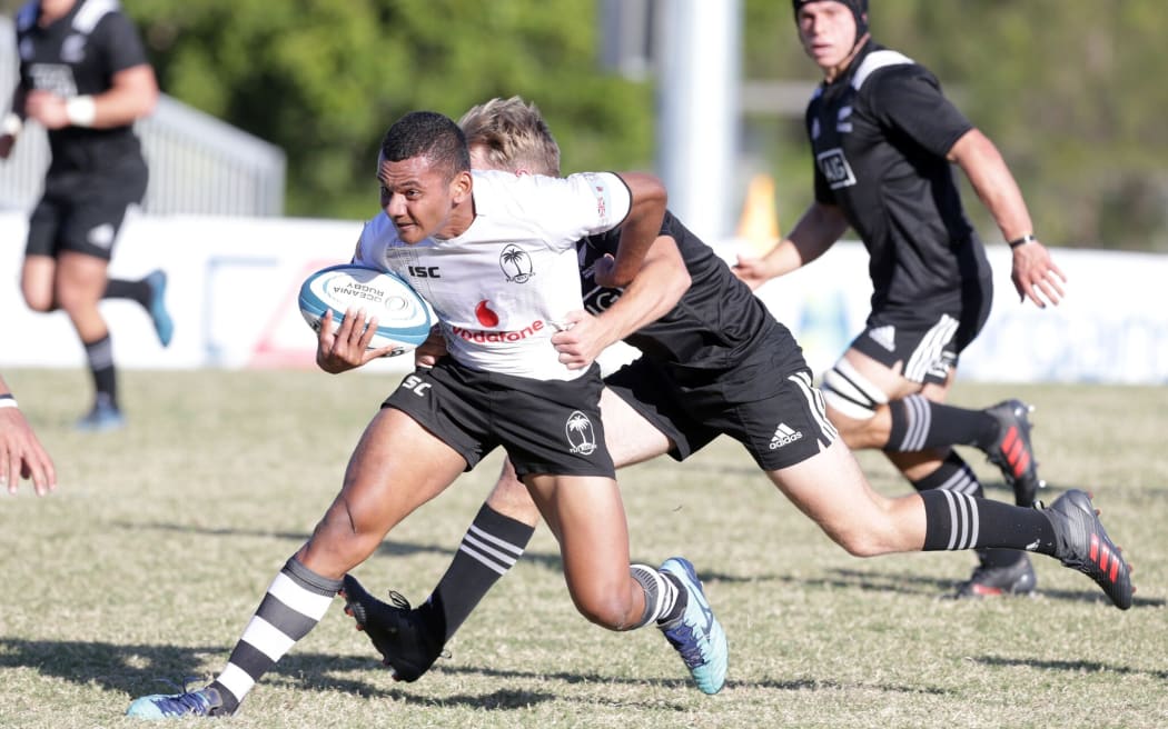 Playing against 14 men wasn't enough to help Fiji against New Zealand.