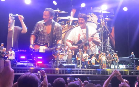 Bruce Springsteen and audience