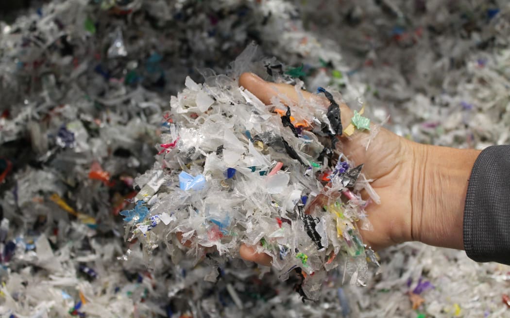 Plastic before it becomes a fence post