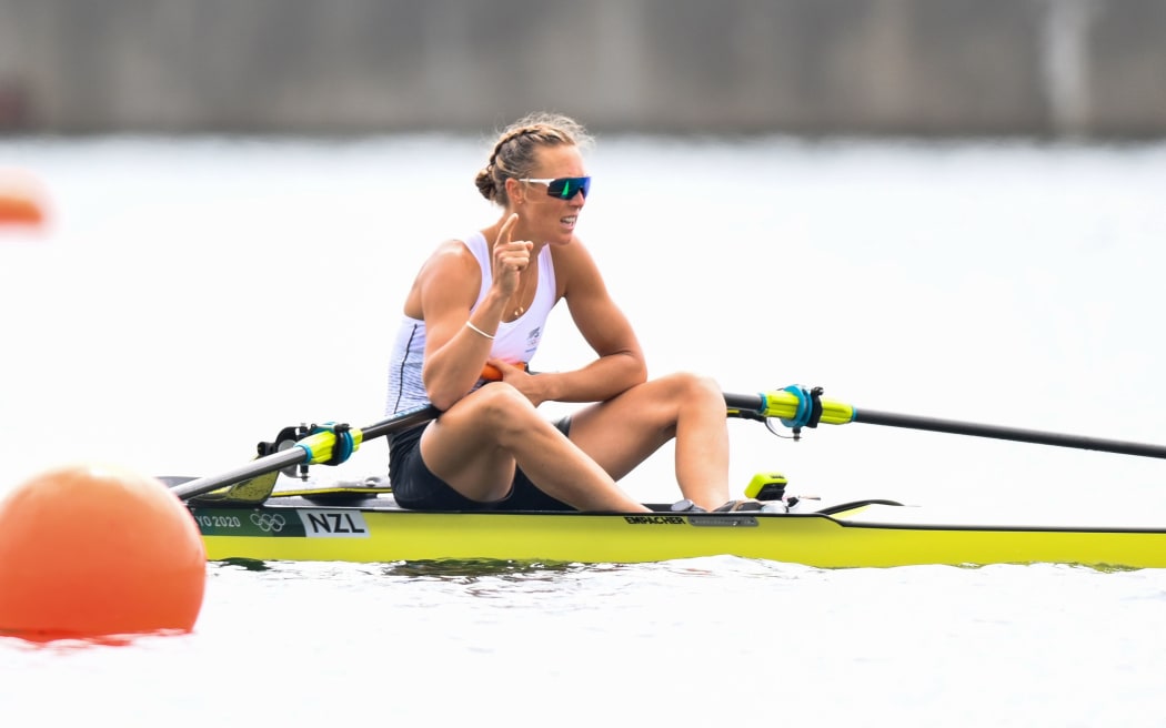 Emma Twigg (NZL) wins gold in the women's single scull.
Tokyo 2020 Olympic Games Rowing at the Sea Forest Waterway, Tokyo, Japan on Friday 30th July 2021.