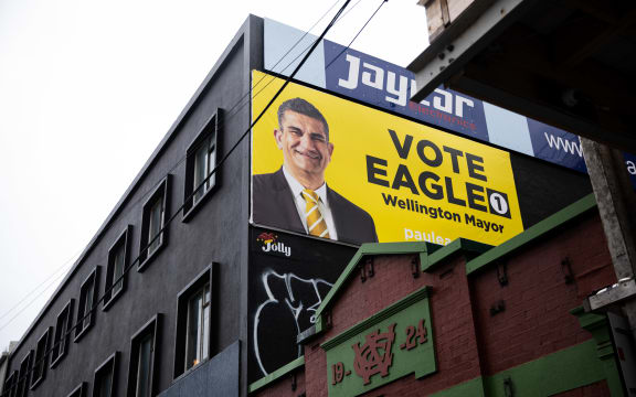 Paul Eagle billboard on Adelaide Road