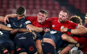 2021 British & Irish Lions Tour To South Africa
Tadhg Furlong with Ken Owens in a scrum.