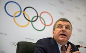 International Olympic Committee president Thomas Bach speaks to the media at the end of an IOC Executive Board meeting in Rio de Janeiro, Brazil, 28 February 2015