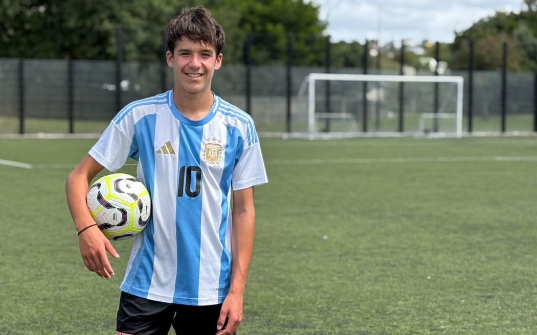 New Zealand born Joaquin Reinoso, 13, is heading into his second year at Velez Sarsfield youth academy in Buenos Aires, one of the most esteemed academies in world football.