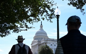 Capitol Hill is seen on the third day of the US government shutdown in Washington, DC, on 3 October, 2025
