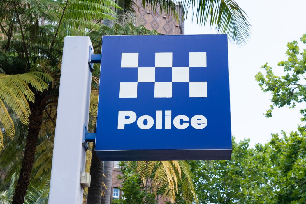 Australian police station sign in Sydney NSW Australia