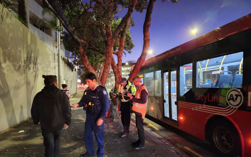 The crash happened at the intersection of Fanshawe St and Hobson St in central Auckland.