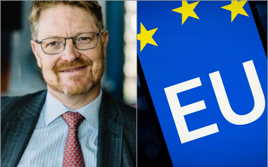 Image of Lawrence Meredith and EU logo.
