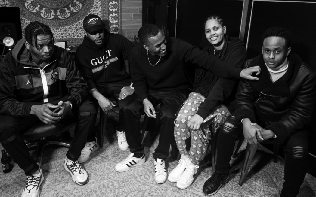 Members are JessB, Raiza Biza, Abdul Kay, Blaze the Emperor and Mo Muse