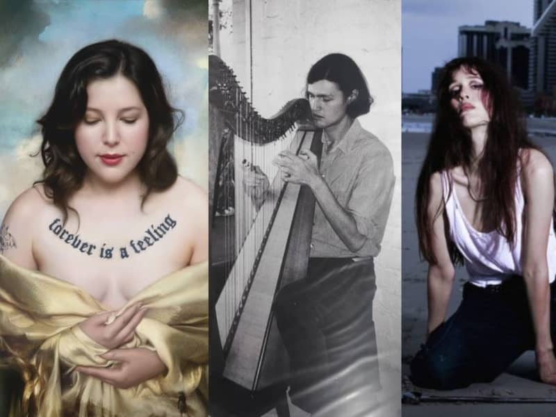 (Left to right) Lucy Dacus,  László Reynolds and Marie Davidson