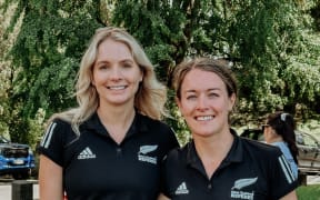 New Zealand Rugby’s national squad referee Natarsha Ganley and Maggie Cogger-Orr, NZ Rugby's Women’s Referee Development Manager.
