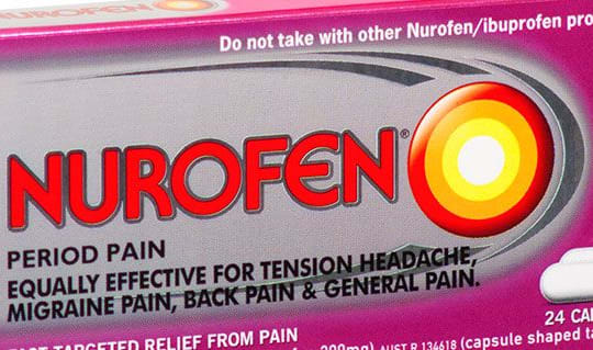 One of the Nurofen specific pain products with updated packaging.