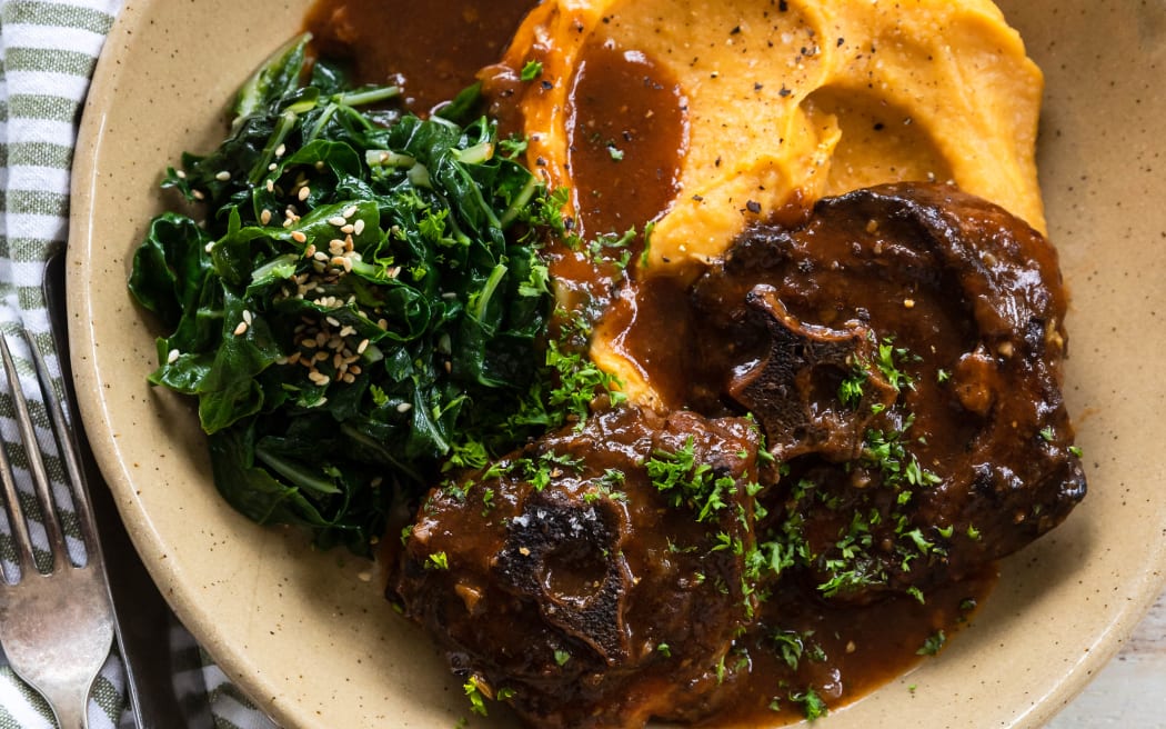 Kelly Gibney's slow cooker lamb neck.