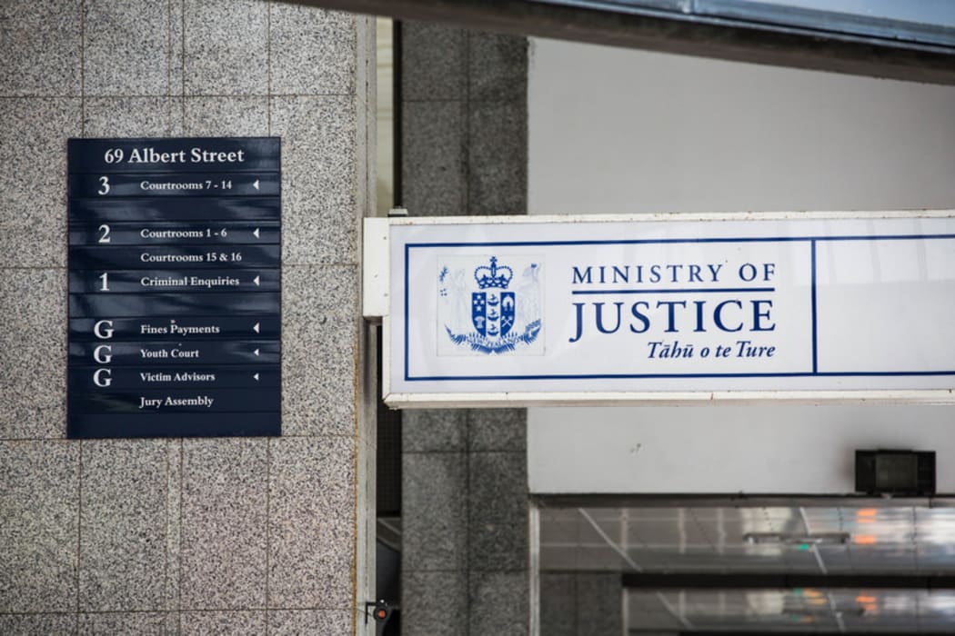 Signage outside the Auckland District Court