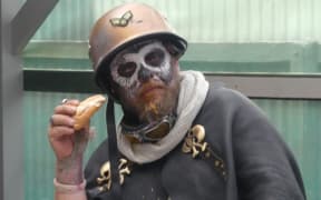 Frazer Murdoch, winner of the inaugural Bluff Hot Dog Eating Competition (2021)