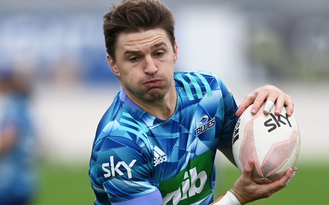 Beauden Barrett at Blues training.