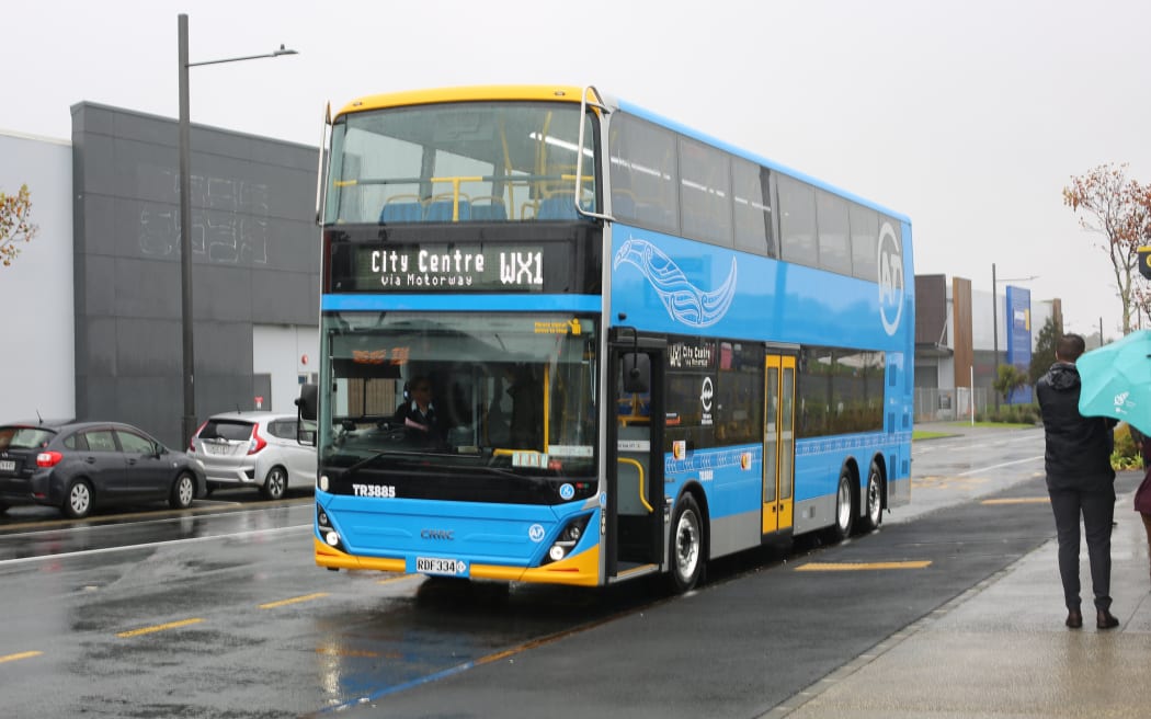 One of Auckland's electric double-decker buses.