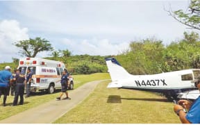 Piper PA28-140 Cherokee Cruiser after emergency landing on golf course
