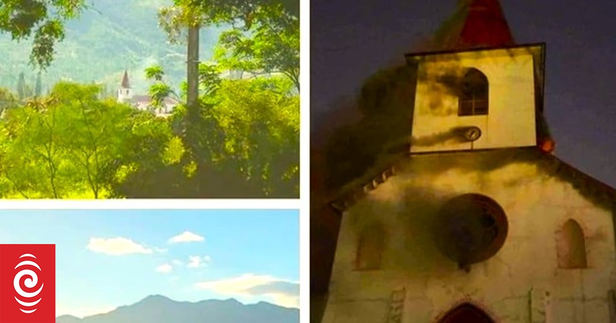 Burned church buildings