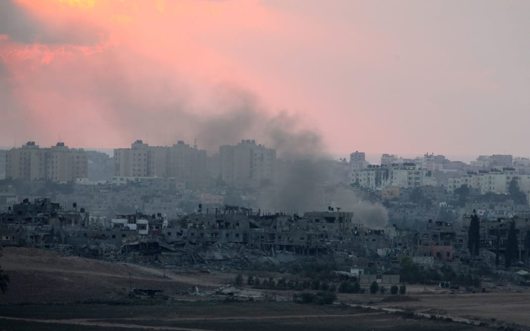 Destroyed buildings in the northern Gaza Strip.