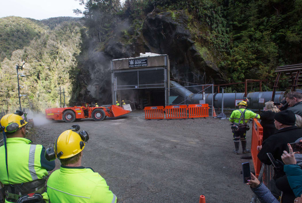The last concrete block is removed from the 30m seal at Pike River Mine.