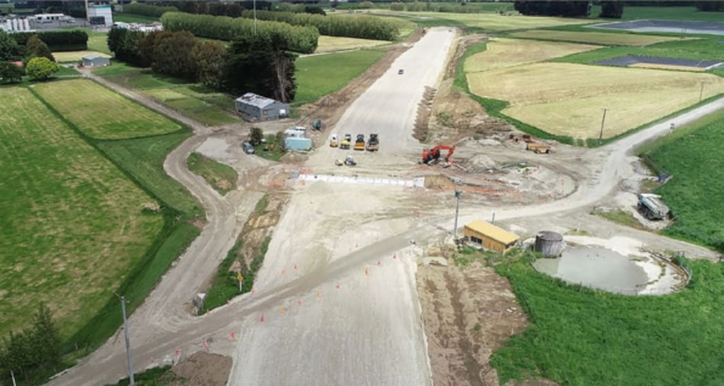 Progress of the work on Edendale realignment at the underpass location as of 22 November.