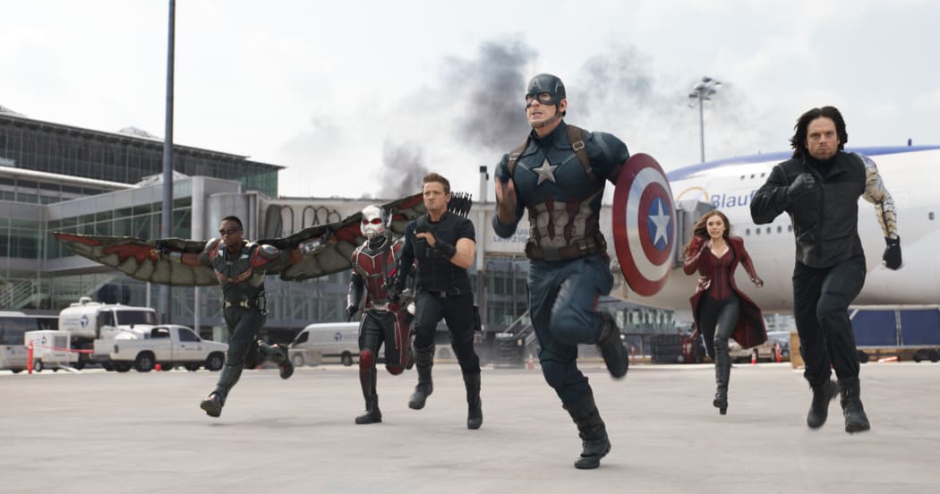 Team Cap defending an... airport in Captain America: Civil War.