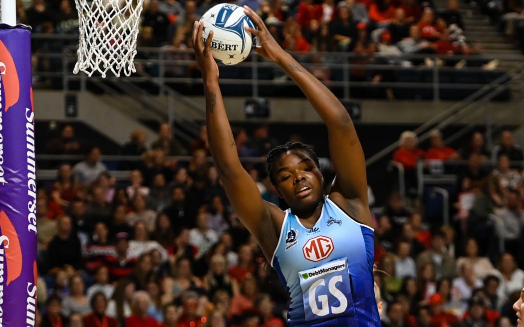 Grace Nweke of the Mystics during the ANZ Premiership, New Zealand, 30th June 2024. Copyright photo: John Davidson / www.photosport.nz