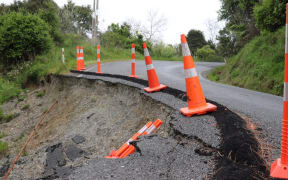 A dropout on the road to Waipiro Bay, north of Gisborne in Tairāwhiti.