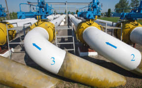A gas metering station in western Ukraine.