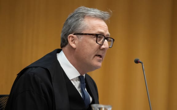 Justice Jonathan Eaton during the retrial of David Charles Benbow at the High Court in Christchurch on 21 August, 2023.