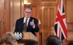 Britain's Prime Minister Keir Starmer holds a press conference at the end of his cabinet's first meeting in Downing Street in London on July 6, 2024. (Photo by Claudia Greco / POOL / AFP)