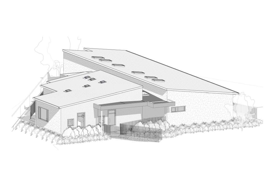 Drawing of the new Rowan Apartments, accessible housing for people living with complex physical disabilities in Hawke’s Bay.