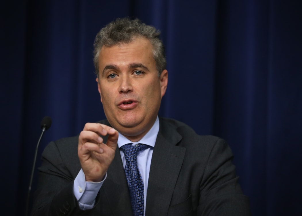 National Economic Council Director Jeff Zients speaks on the FY2016 budget request during a news briefing in the South Court Auditorium at Eisenhower Executive Office Building February 2, 2015 in Washington, DC.