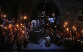 A scene from Simon Boccanegra at The Met