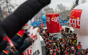 Protesters at the Place de la Republique, Paris.