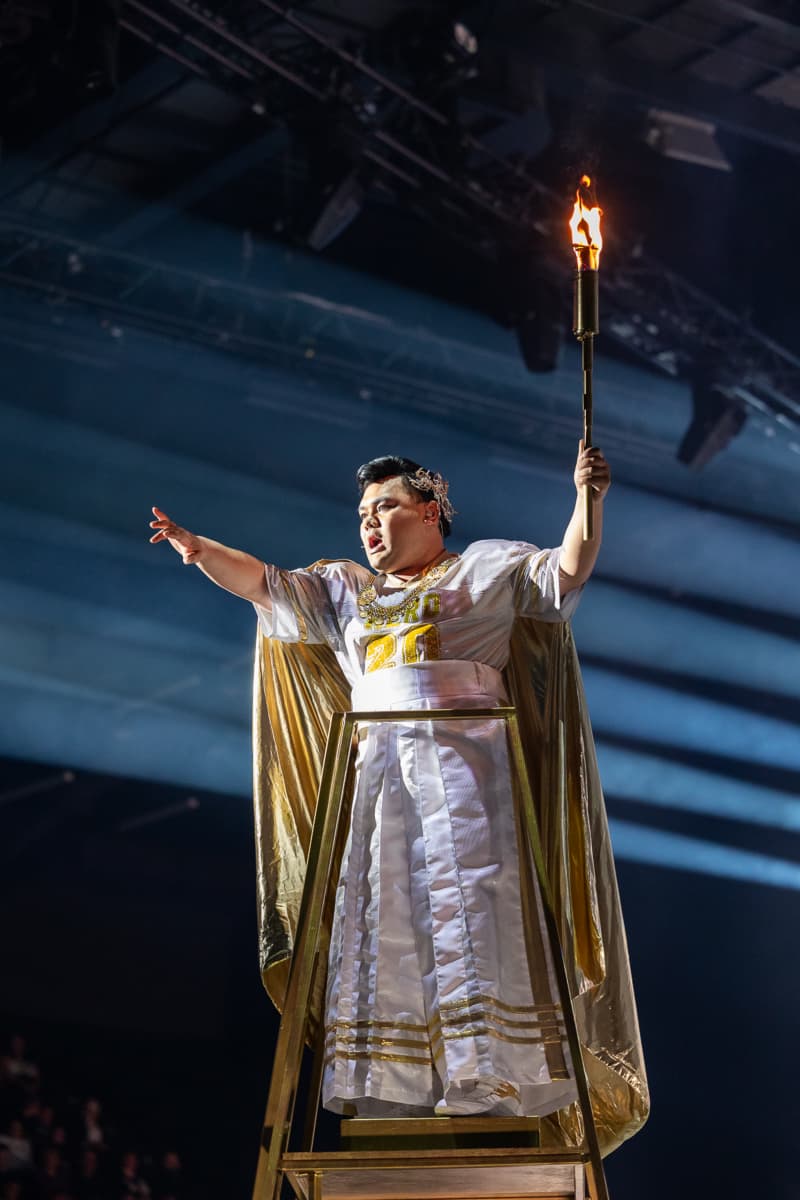 Lila Crichton performing in the WOW 2025 show, Rise.