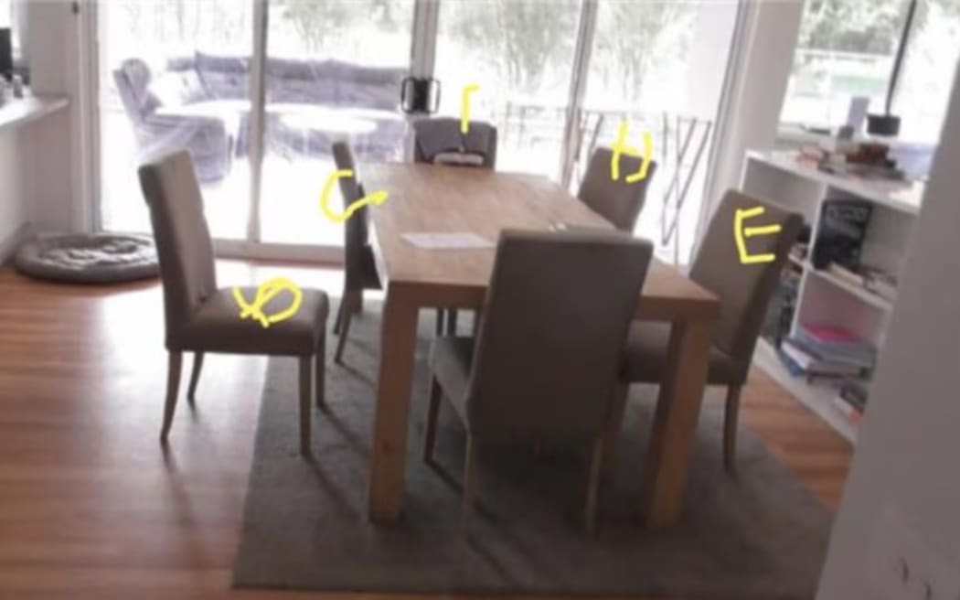 Erin Patterson's dining room where she hosted the fatal lunch.