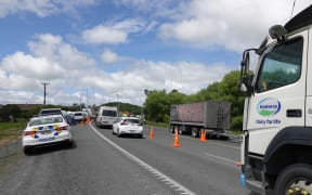 The Te Hana border stop today.