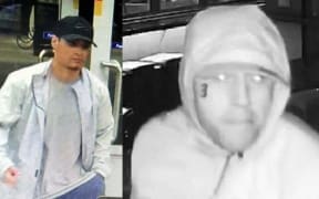 Two men seen in CCTV footage are being sought over the aggravated robberies of three Auckland bars.