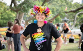 Labour MP Louisa Wall in Albert Park before Our March for Auckland Pride 2020.