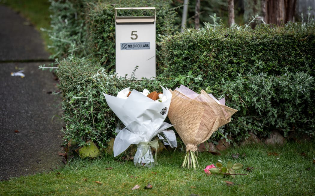 Flowers placed near the site of the attack