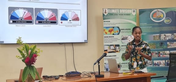The Vanuatu Meteorology and Geo-Hazard Department's Principal Scientific Officer under the Climate Services, Glenda Pakoa, declaring Vanuatu is now under an El Nino weather event.