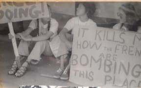 Anti-nuclear campaigning has been conducted in the Pacific Islands for decades. This demonstration in Suva in the 1970s features Dr Vanessa Griffen on the right.