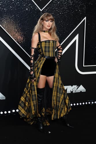 ELMONT, NEW YORK - SEPTEMBER 11: Taylor Swift attends the 2024 MTV Video Music Awards at UBS Arena on September 11, 2024 in Elmont, New York.